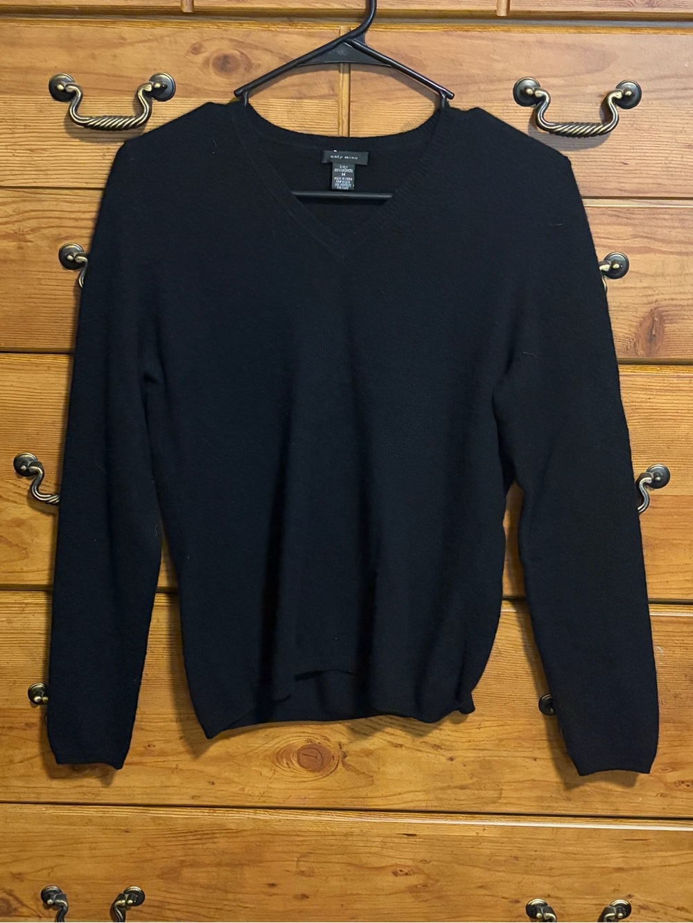 Only Mine Women's Black V-Neck Sweater